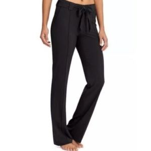 Athleta black tied waist straight‎ leg pants size 4